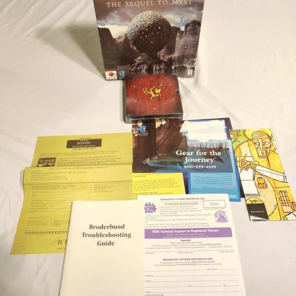 Riven: The Sequel to Myst (Windows/Mac, 1997) read description. Open box.